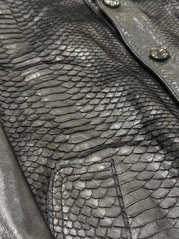 2000s Yves Saint Laurent by Tom Ford python bomber jacket