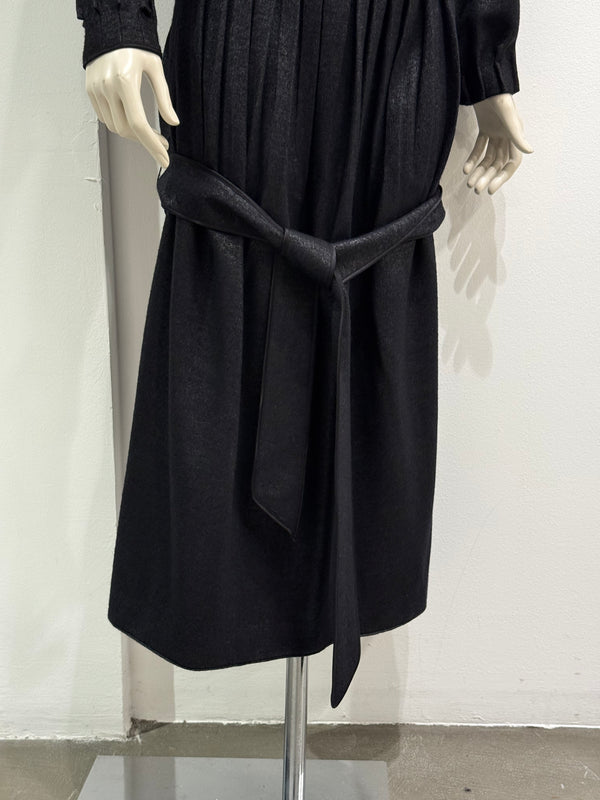 2000s Yves Saint Laurent Rive Gauche pleated gathered set top & skirt