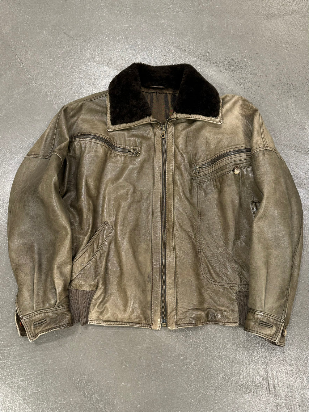1980s Gianni Versace iconic leather bomber jacket