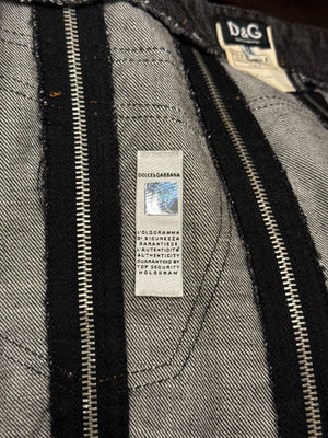 S/S2004 Dolce & Gabbana full zip mini skirt