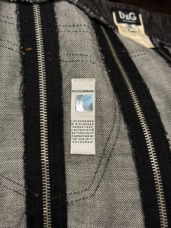 S/S2004 Dolce & Gabbana full zip mini skirt