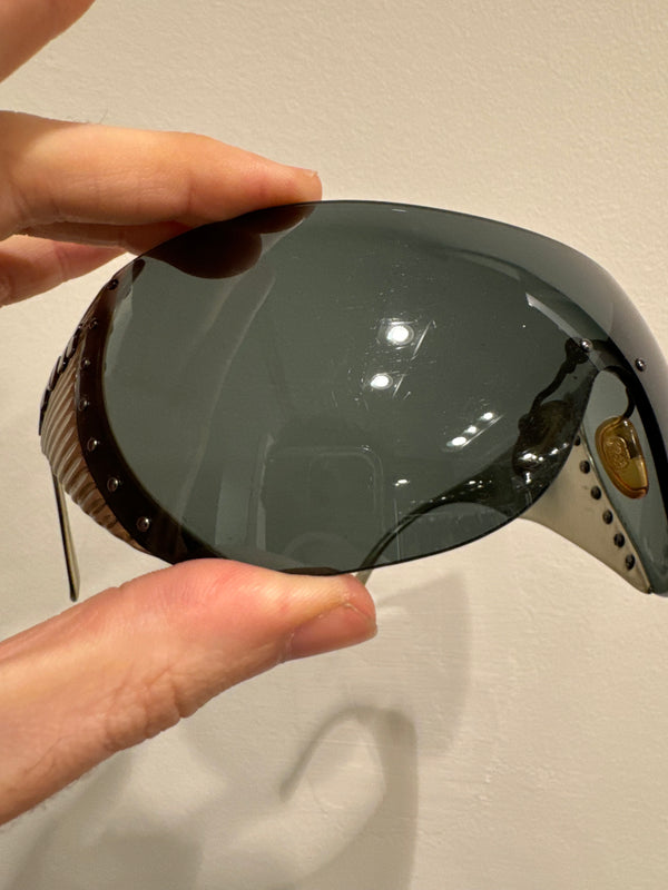 2002 Dior by John Galliano silver ski mask sunglasses