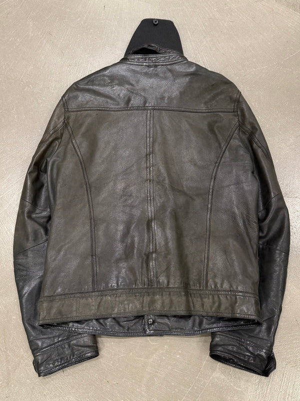 2000s Armani leather jacket