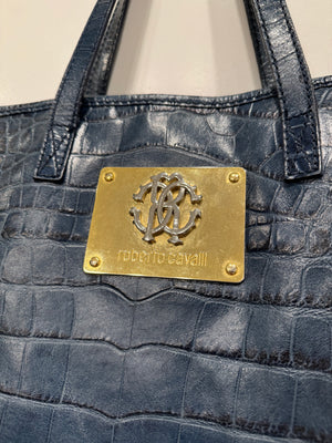 2000s Roberto Cavalli crocodile print bag