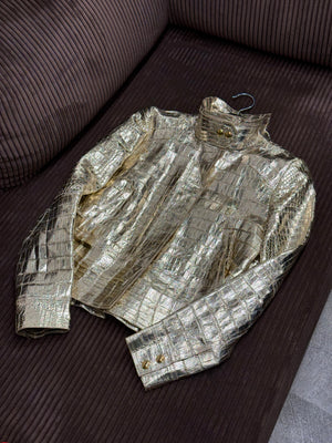 S/S2010 Gucci by Frida Giannini runway real alligator biker jacket