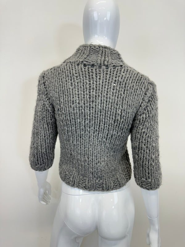 F/W 1999 Dolce & Gabbana doll wardrobe cropped knit cardigan top