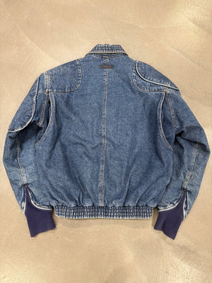 A/W1986 Katharine Hamnett denim cargo bomber jacket