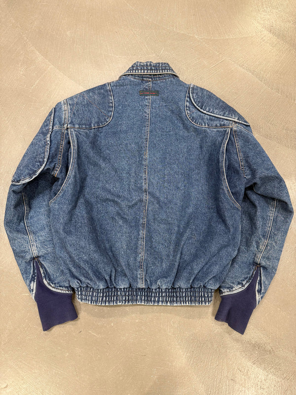 A/W1986 Katharine Hamnett denim cargo bomber jacket