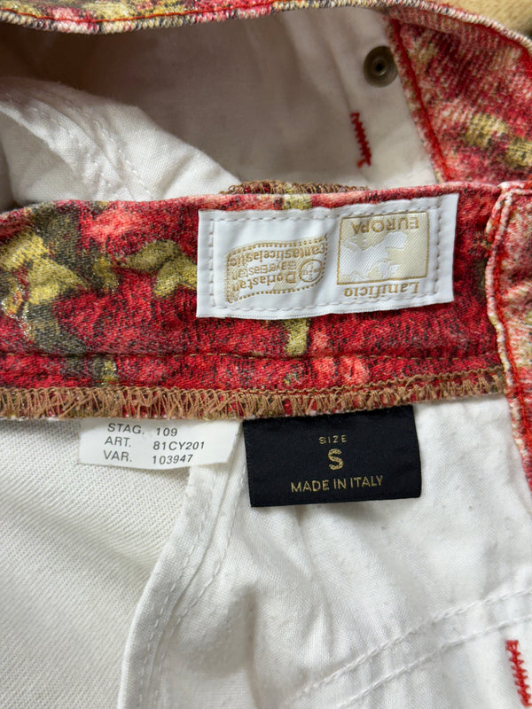 2000s Roberto Cavalli creckered faded jeans