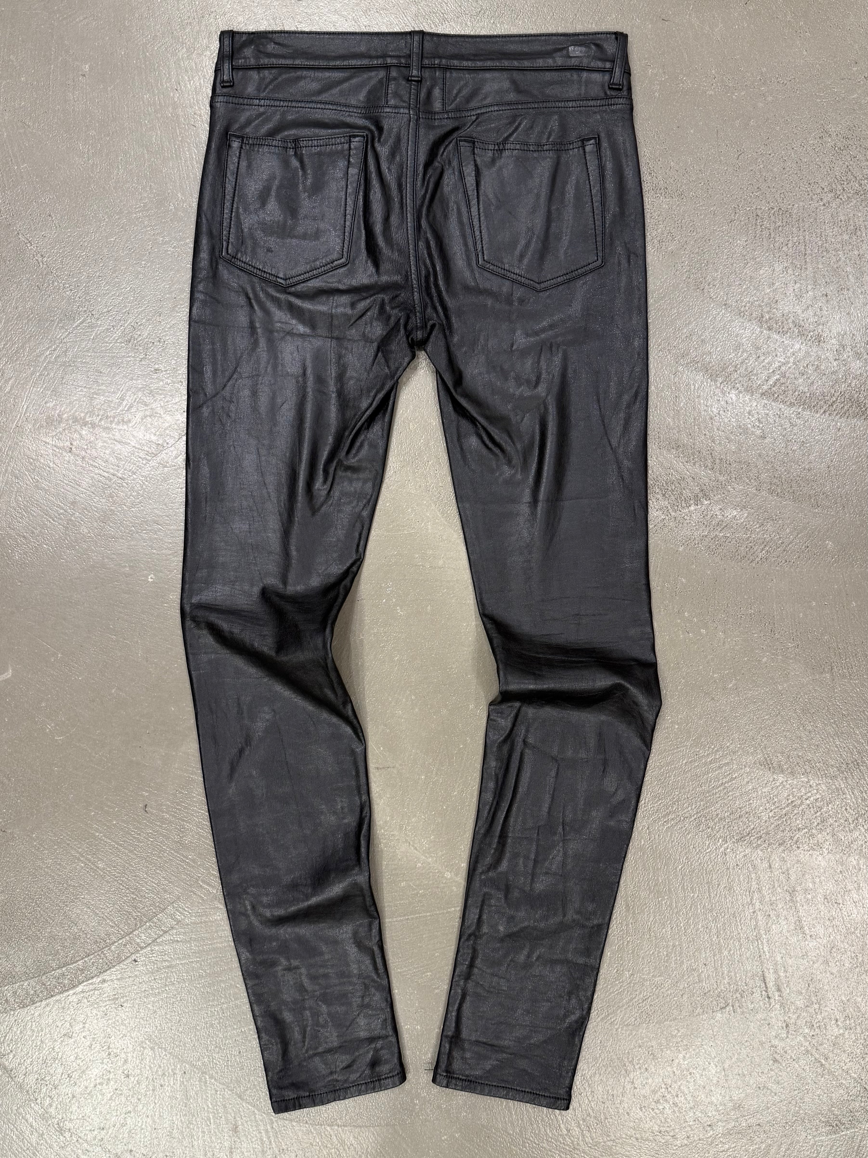 2014 Saint Laurent by Hedi Slimane faux leather skinny pants