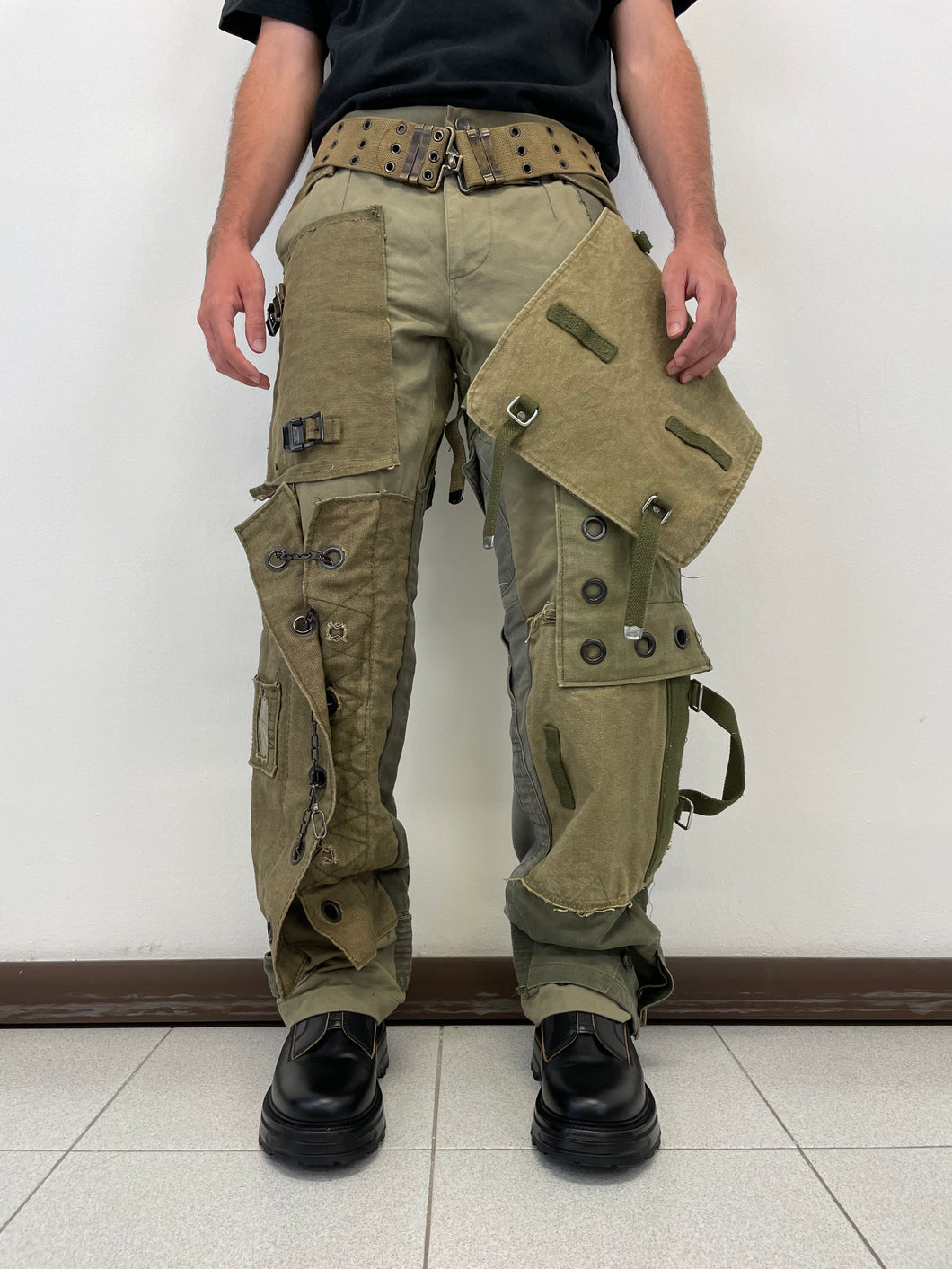 AW2003 Dolce & Gabbana military reconstructed pants