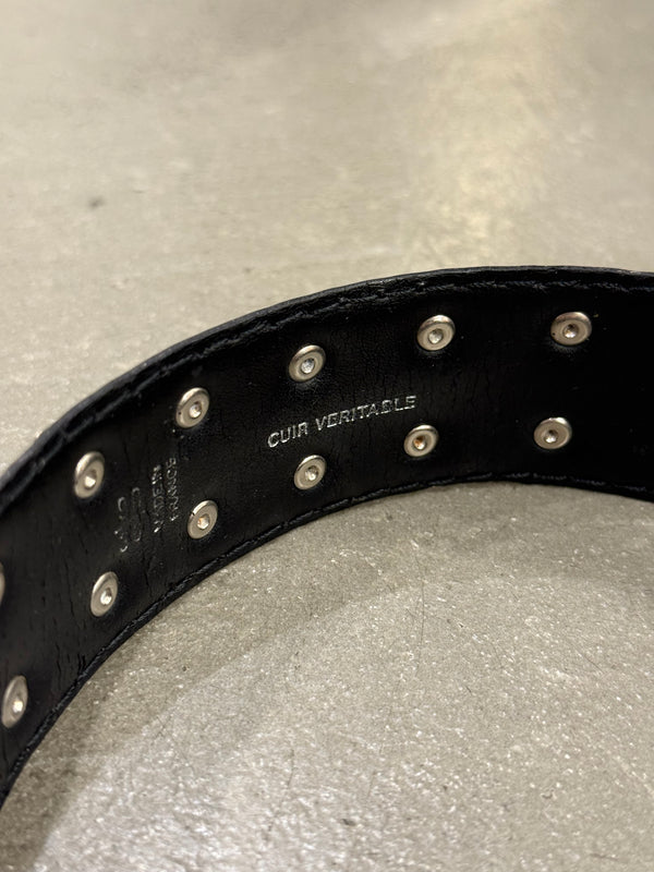 2000s Thierry Mugler studded leather belt