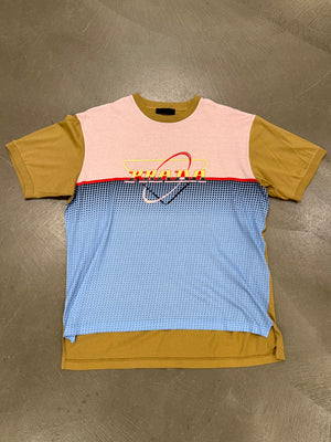 2019 Prada space color block t-shirt