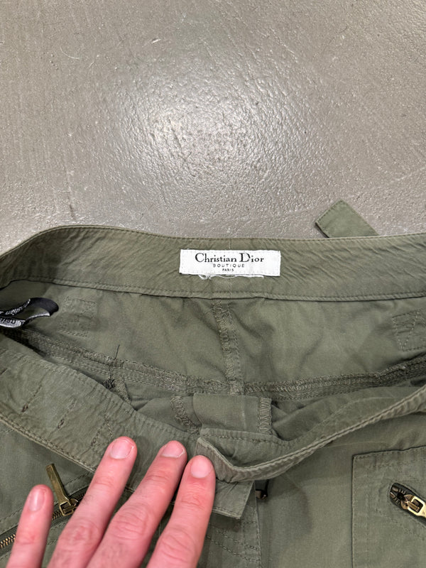 S/S2003 Dior by John Galliano lace-up bondage cargo short pants