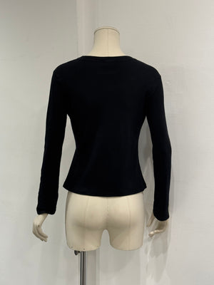 2005 Christian Dior by Galliano Swarovski logo longsleeve