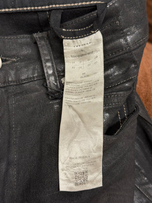 2022 Rick Owens coated “bolans bootcut” pants