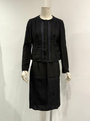 2000s Prada black cropped set