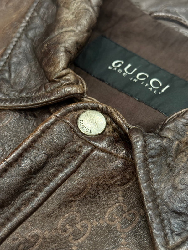 2010s Gucci "Guccissima" monogram leather jacket