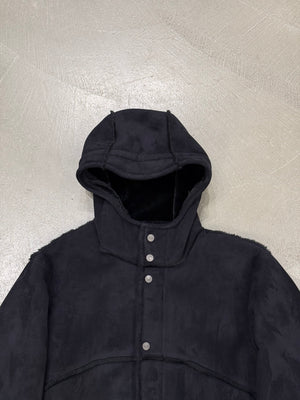 1990s Armani hooded faux shearling jacket