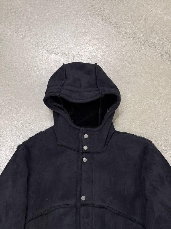 1990s Armani hooded faux shearling jacket