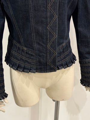 S/S2004 Gucci paneled biker denim jacket