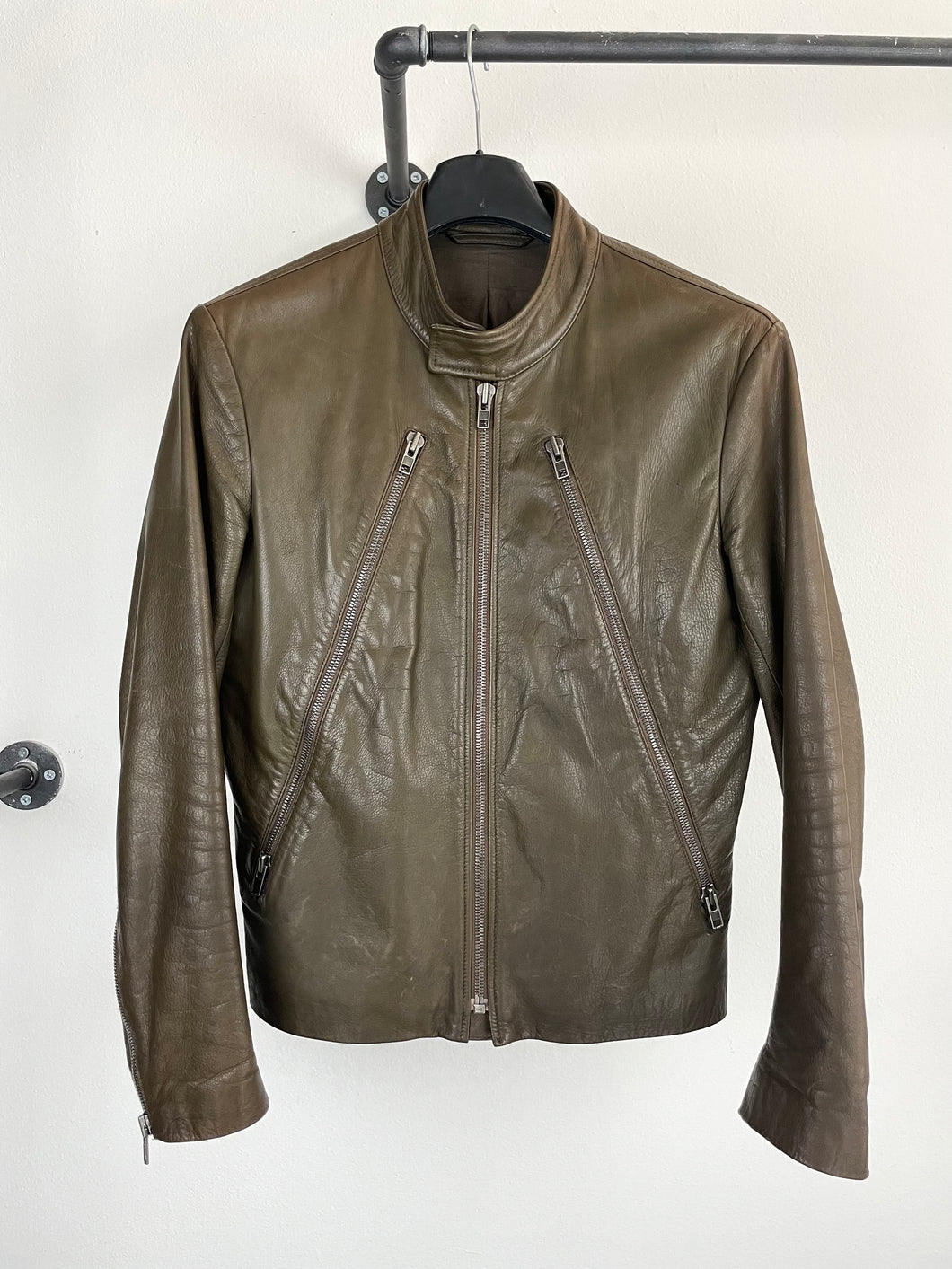 2010 Maison Margiela 5 zip leather jacket