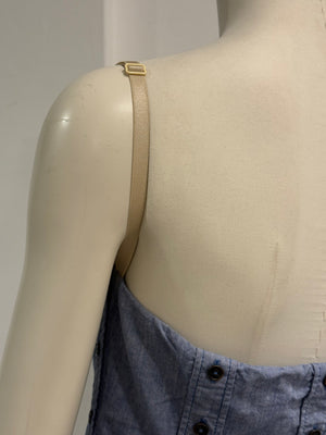 2000s Dolce & Gabbana buttons denim corset