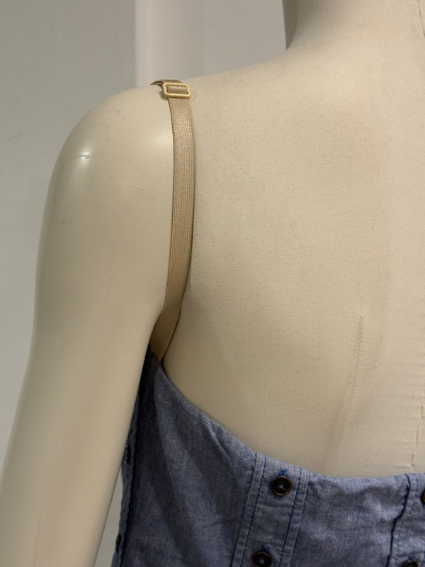 2000s Dolce & Gabbana buttons denim corset
