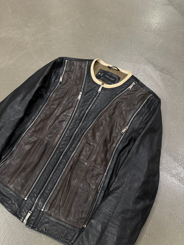 SS2014 Dsquared2 multi-zip biker leather jacket