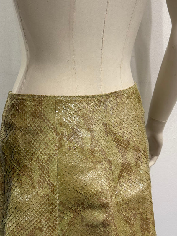 1990s Gianni Versace real Python mini skirt
