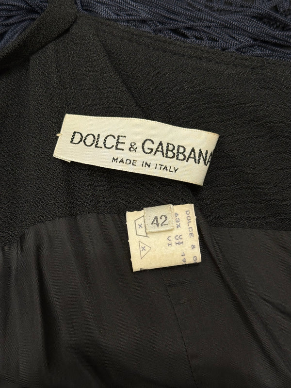 A/W1993 Dolce & Gabbana runway fringe mini dress