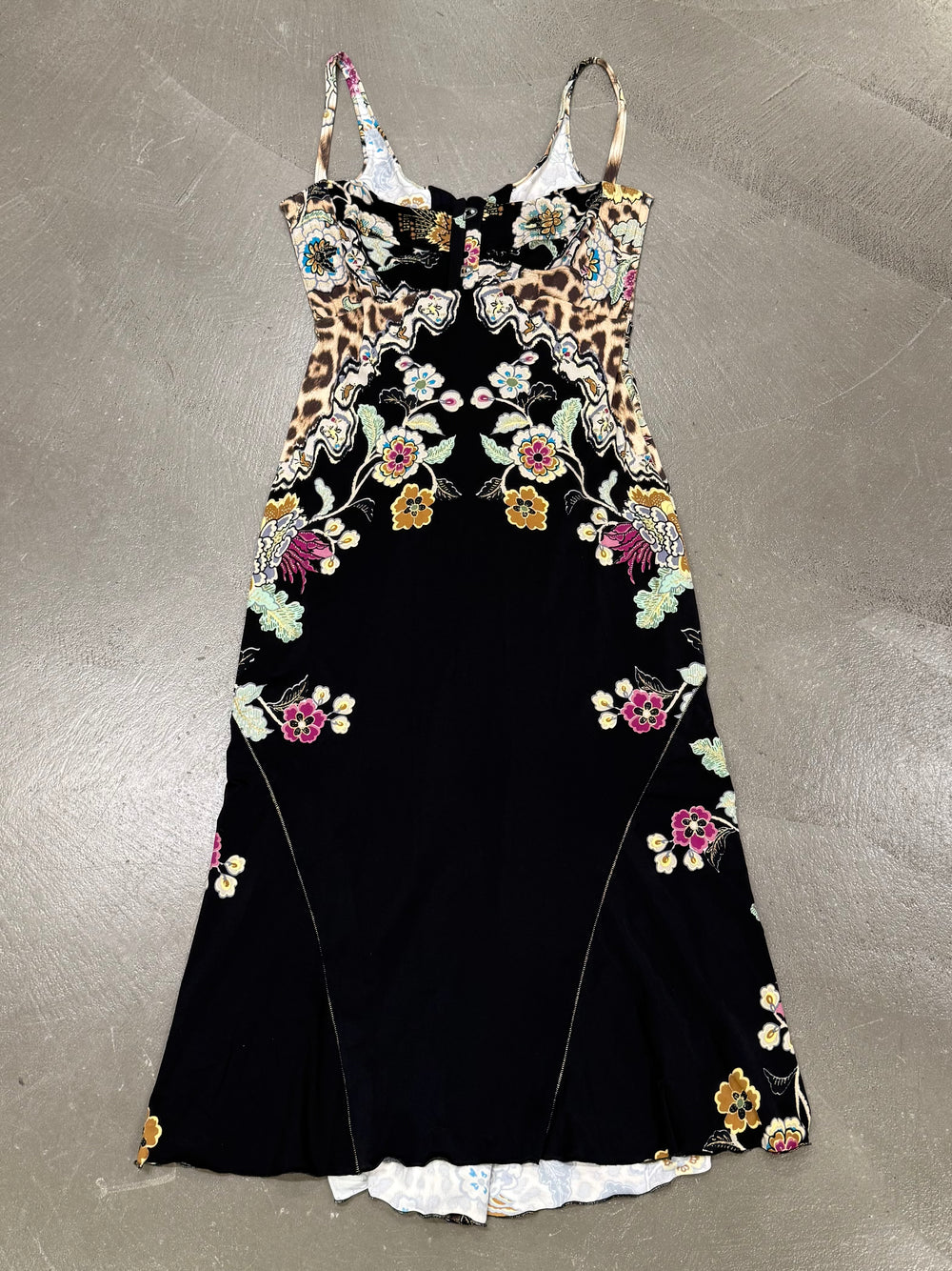 S/S2003 Roberto Cavalli Chinoiserie print corseted dress