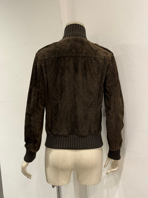 A/W2009 Gucci by Frida Giannini monogram suede multipocket bomber jacket