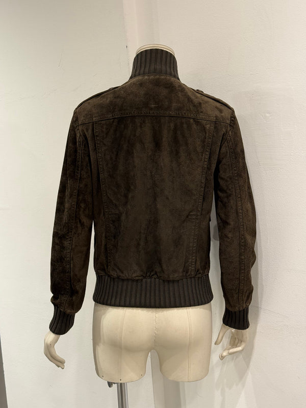 A/W2009 Gucci by Frida Giannini monogram suede multipocket bomber jacket