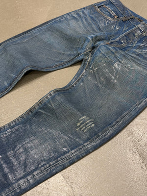 F/W 2003 Dior by Hedi Slimane green waxed denim