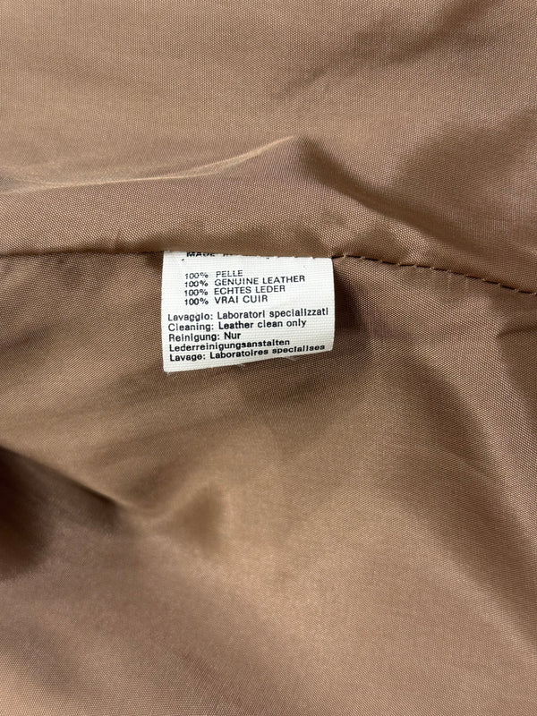 1980s Giorgio Armani panelled leather bomber jacket