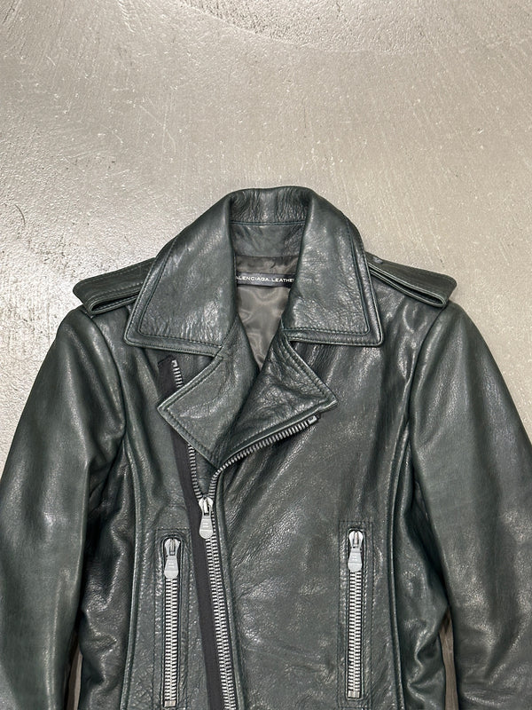 2000s Balenciaga by Nicolas Ghesquiere biker leather jacket