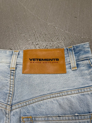 Vetements destroyed wide leg jeans