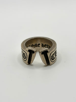 Chrome Hearts large scroll label ring