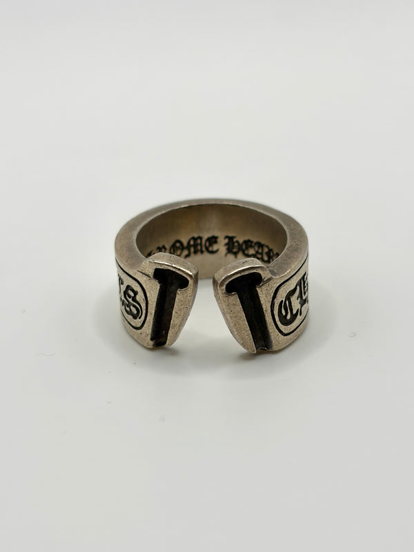 Chrome Hearts large scroll label ring