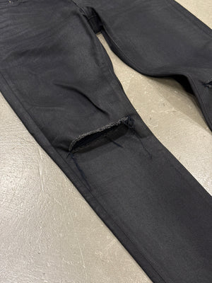 2016 Saint Laurent by Hedi Slimane “d02” distressed coated jeans