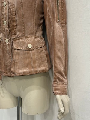 S/S2005 Christian Dior by Galliano runway silk officer jacket