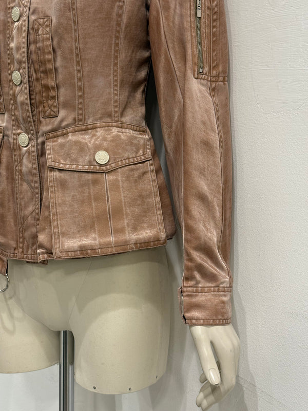 S/S2005 Christian Dior by Galliano runway silk officer jacket