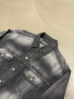 Balenciaga faded logo oversized denim jacket
