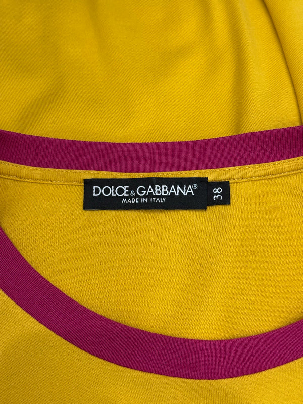 F/W2018 Dolce & Gabbana Fashion Devotion "Santa Moda" runway graphic t-shirt