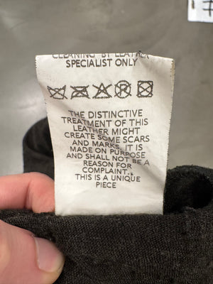 Isaac Sellam asymmetrical hybrid deer leather jacket