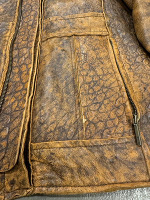 A/W 2005 Roberto Cavalli eroded faded leather jacket