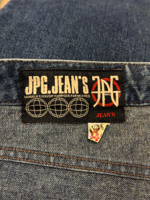 2000s Jean Paul Gaultier flared patchwork jeans