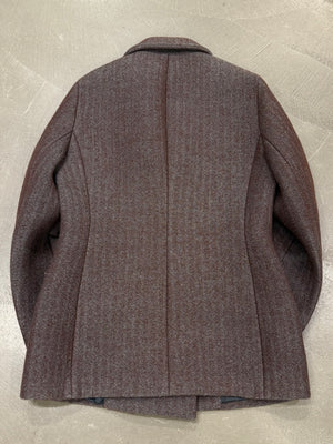 2010s Acne Studios double-breasted herringbone wool overcoat