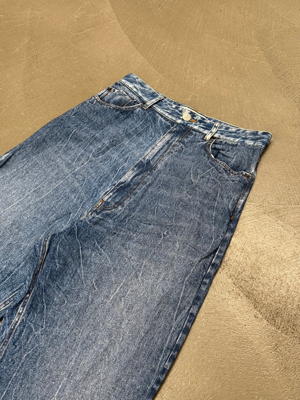 2020 Balenciaga trompe l'oeil faux jeans pants